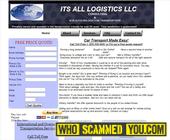 Scam - ITS ALL LOGISTICS LLC SCAM http://www.logisticsatitsbest.com/ 289 DANFORTH AVE JERSEY CITY NJ 07305