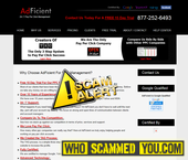 Adficient.com SCAM Site, Fraud Deceit & Extortion